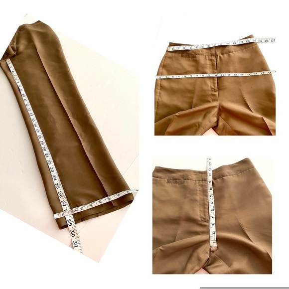 Brown Silk Button-front Blouse and Matching Pants Suit Set Size 4 Retro Vintage - Picture 15 of 15